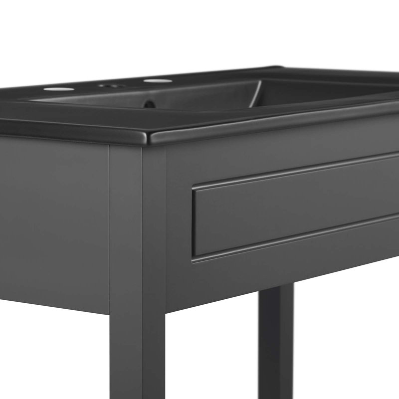 Modway Altura 36" Bathroom Vanity, Gray, Black