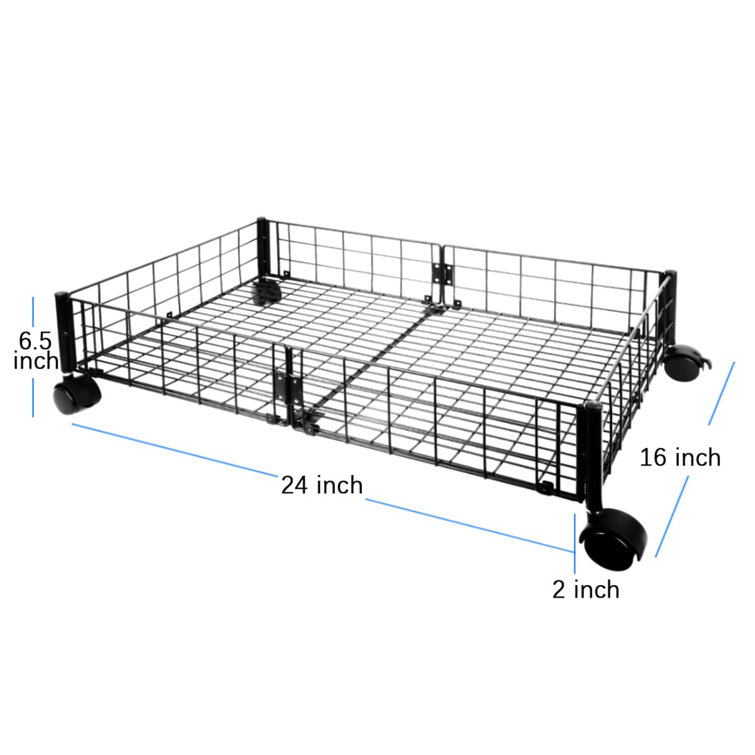 Metal Underbed Storage with Wheels Latitude Run Color: Black