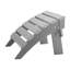 Repose-pieds Adirondack, repose-pieds pliable en plastique PEHD de 16,9 po x l 18,9 po x H 13 po Adirondack, repose-pieds résistant aux intempéries pour chaise Adirondack, largement utilisé pour la cour extérieure de la piscine, gris