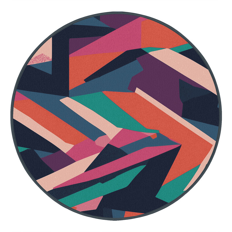 Glo-Wave Rug, Round 8'