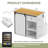 Farmhouse Coffee Bar Cabinet, Coffee Bar Hutch With Storage, Buffet Cabinet With Sliding Barn Door For Living Dining Room