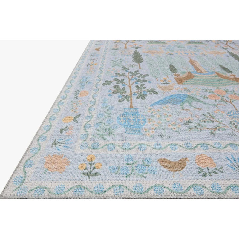 Tapis intérieur / extérieur en polypropylène tissé à la machine Rubell, Tapis de couloir 2 pi 7 po x 7 pi 10 po