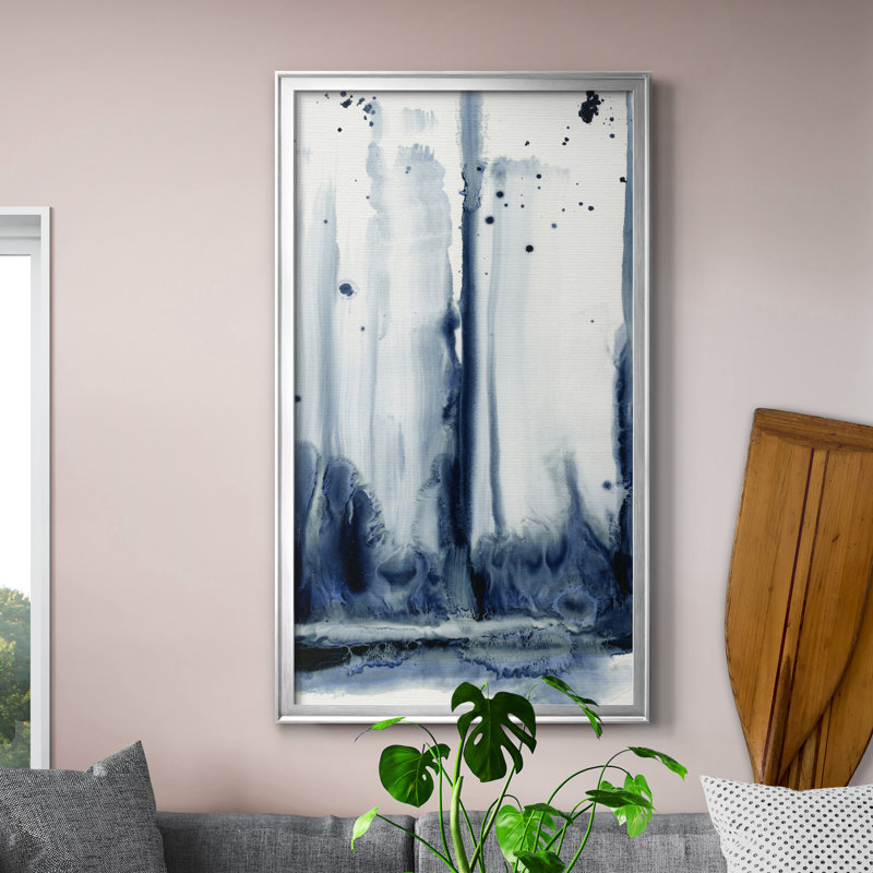 Forêt arctique II - Peinture sur toile encadrée, Argent, H 10,5 po x l 18,5 po x P 1,5 po