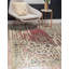 5x8 Ivory Machine Made Wool Viscose Distressed Floral Medallion Geometric Modern Contemporary Carpet Rug