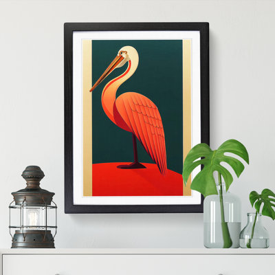 Pelican Art Deco - Single Picture Frame Print
