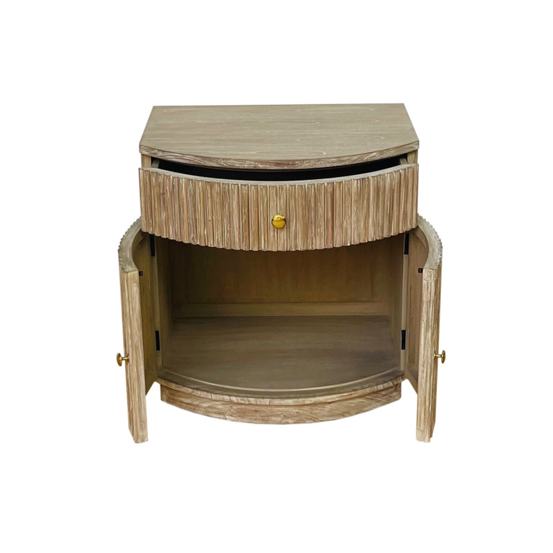 Elle One Drawer Wooden Rowen, Brown