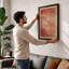 Wave Harmony Geometric - Framed Print-1362521058-1362521068