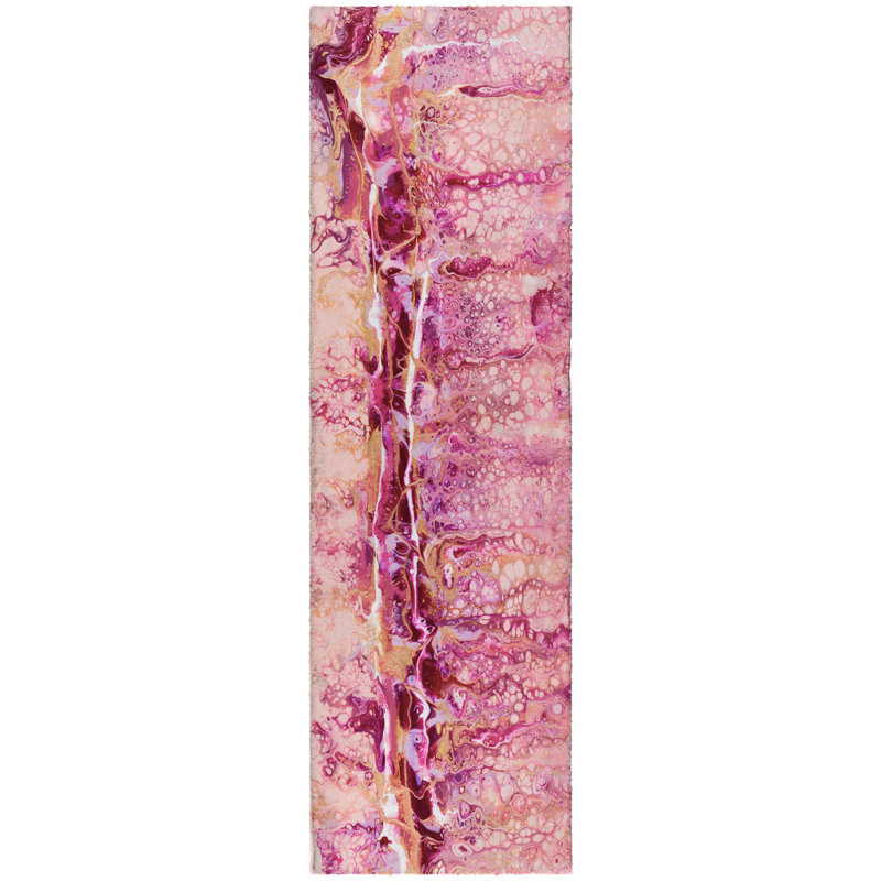 Premium Machine Washable Dream Shag ADS61 Abstract Rug, 2'3" x 7'6" Runner