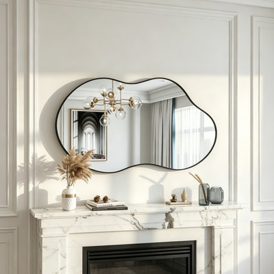 Asymmetrical Metal Wall Mirror