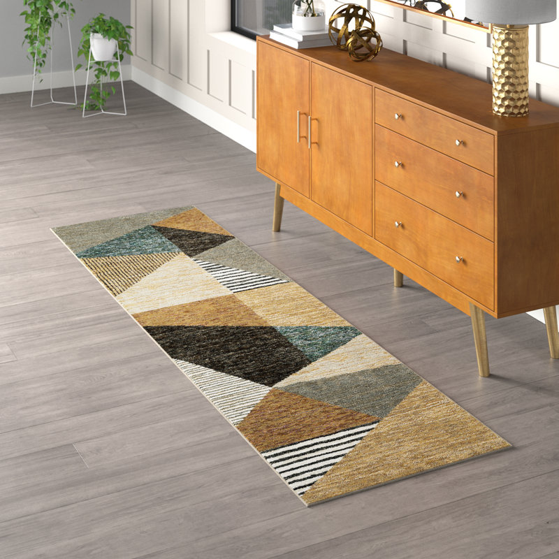 Sippel Abstract Indoor Rug, Runner 2'3" x 8'