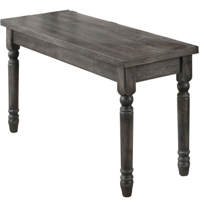 Weathered Grey Dining Bench With Turned Legs