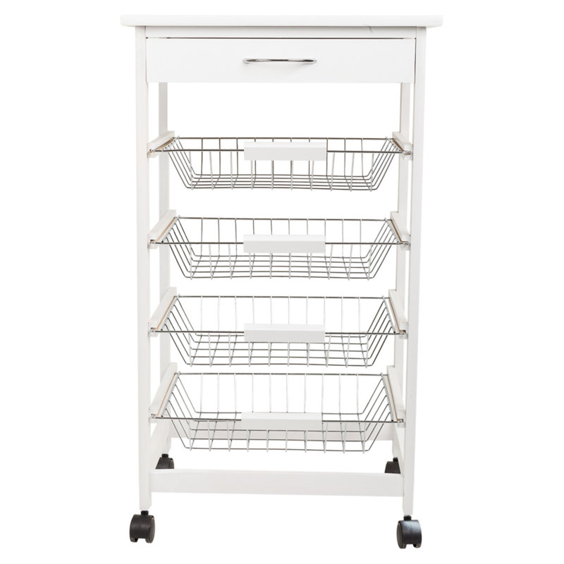 Lasherrie Wood Kitchen Cart