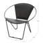 Fauteuil d'appoint en cuir Arcline - noir