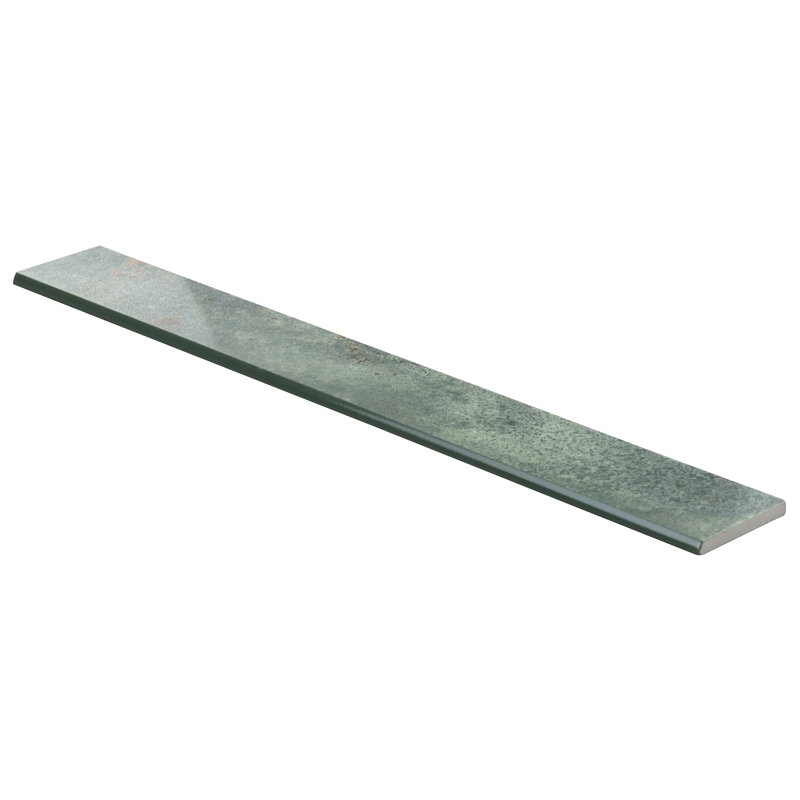 Angela Harris Aquamarine Green Polished Porcelain Bullnose Tile Trim