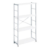 And Chrome 4-Tier Rectangular Bookshelf