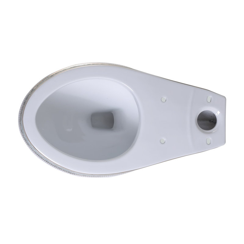White Porcelain Elongated Bathroom Toilet Bowl – Durable Ceramic, Easy Installation, Easy-Clean Surface