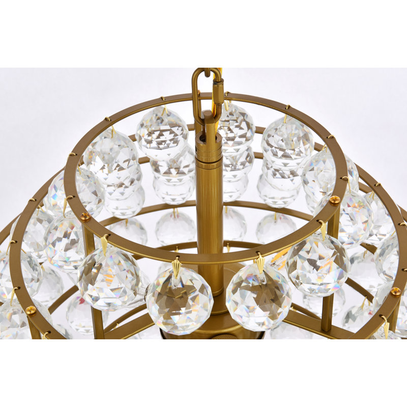Kieron 3 - Light Unique/Statement Pendant, 75" H x 16" W x 16" D, Brass