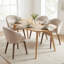 Woodmere Walnut Effect Ash Wooden Frame Dining Chair-2140047992