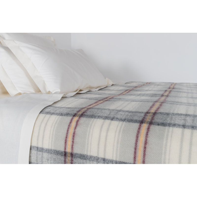 Couverture en laine lavable Chalet, Bleu, Double/grand