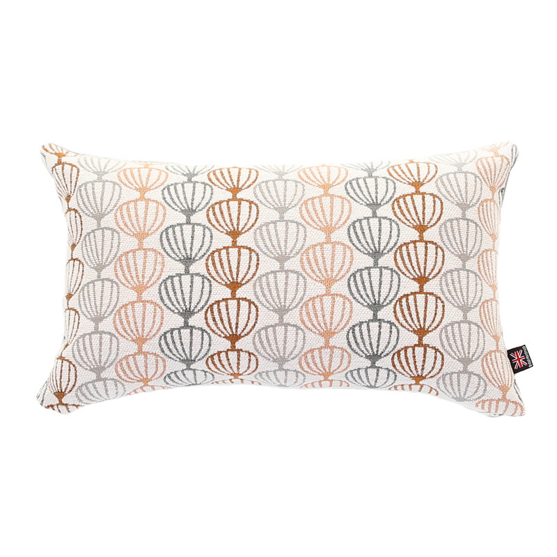 Caudle Rectangular Cushion, Orange/Grey/White