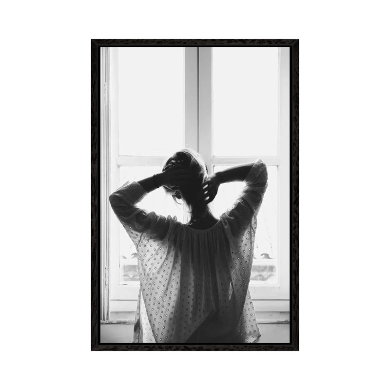 Good Morning - Print on Canvas, Black Framed, 66.04cm H x 45.72cm W x 3.81cm D
