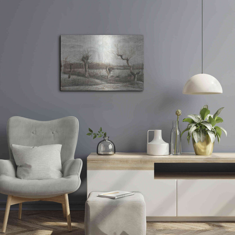 «Tetards (Pollards)» par Vincent Van Gogh, art mural en métal, 24 po x 16 po, H 16 po x l 24 po