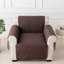 Housse de protection imperméable marron matelassée à motif vannerie pour canapé deux places, avec poches latérales, 2 places-996689266-996689269