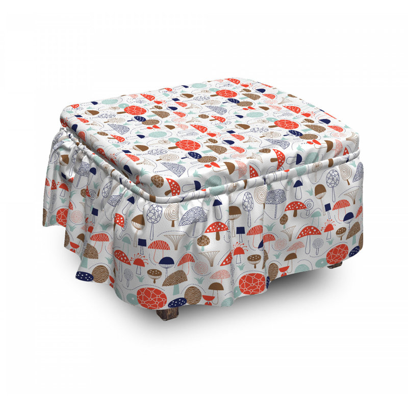 Housse pour repose-pieds simpliste sketch forest