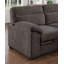 Canapé-lit modulaire en chenille brun Kipling II de 94 po avec méridienne et rangement à droite - lit gigogne-134491262