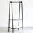 Reyansh Solid Wood Clothes Rack with PE Rattan Shelf