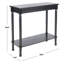Console Elegant Hemenway 28 po - Finition neutre, pieds tournés et tablette de rangement inférieure fonctionnelle-1070628572