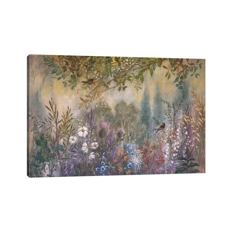 Wild Garden Tangle by Lisa Marie Kindley - Wrapped Canvas Painting, 20.32 cm H x 30.48 cm W