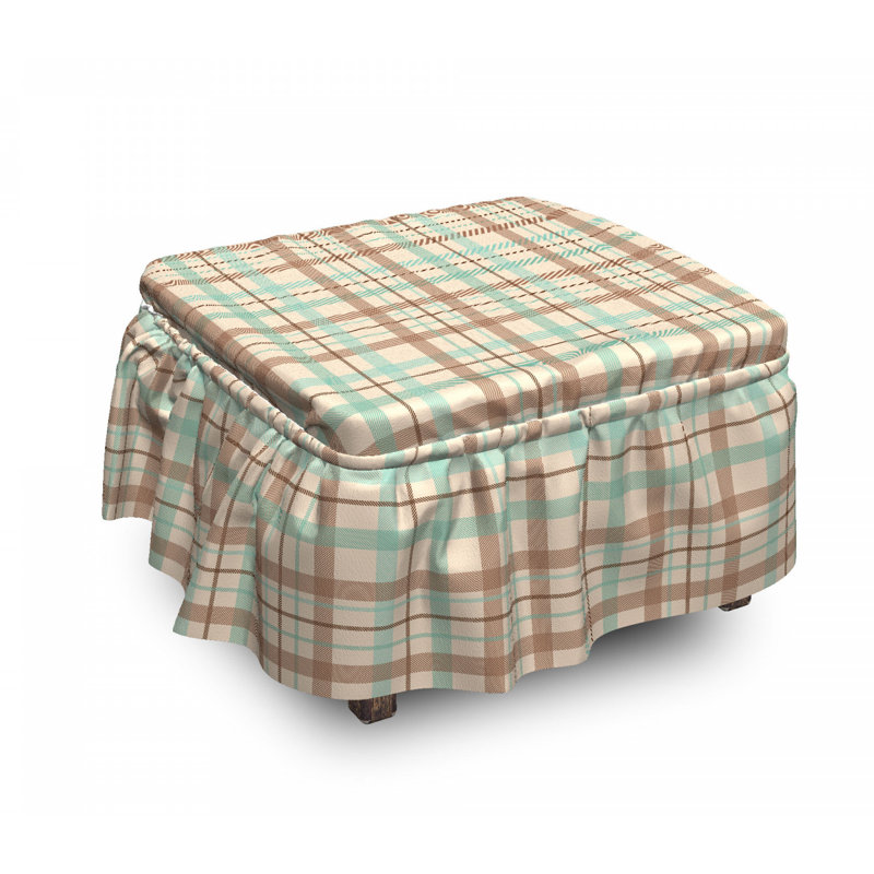 Housse pour repose-pieds tartan écossais country