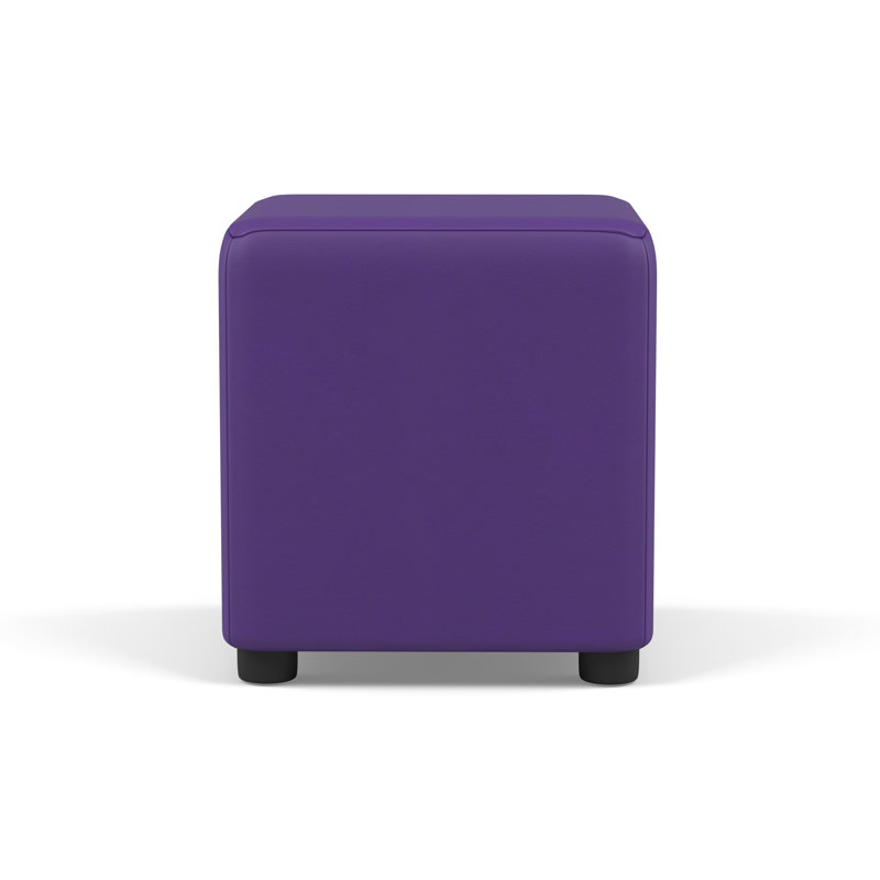 Faux Leather Cube Seating, Blackcurrant
