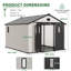 10X12FT Outdoor Storage Shed, Backyard Storage with Lockable Doors and Slooping Roof, Tool Shed for Backyard Garden Patio Lawn