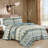 Lake Lightweight Printed Pine Tree Fish Deer Lodge Quilt Set-542238494