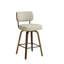 Tabouret de comptoir pivotant rembourré avec structure en bois-114223069-114223065