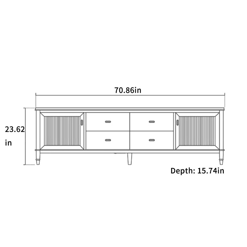 Meuble télé Caramel, 70.86"