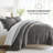7-Piece Reversible Bedding Bundle - Solid Comforter and Patterned Sheet Set-99311803-99311802