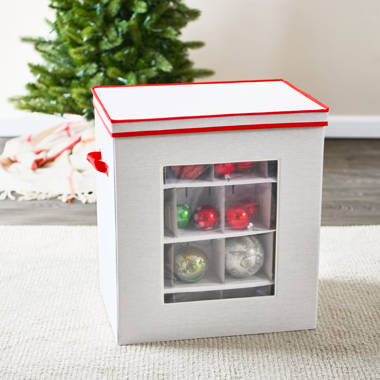 Northlight 20.5 Transparent Zip Up Christmas Storage Box- Holds 112 Ornaments