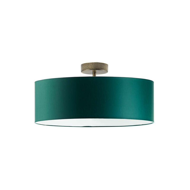 Audriona Semi Flush Mount, White, Graphite, 30cm H x 50cm W x 50cm D