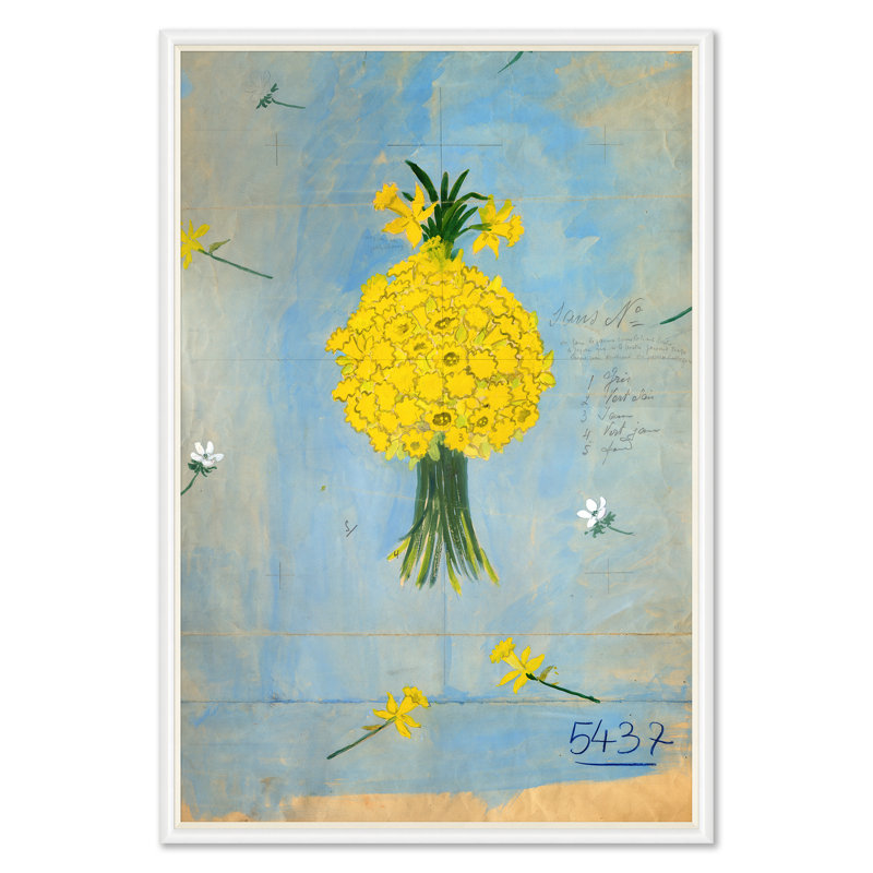Bouquette De Jonquilles Print by Paule Marrot, White