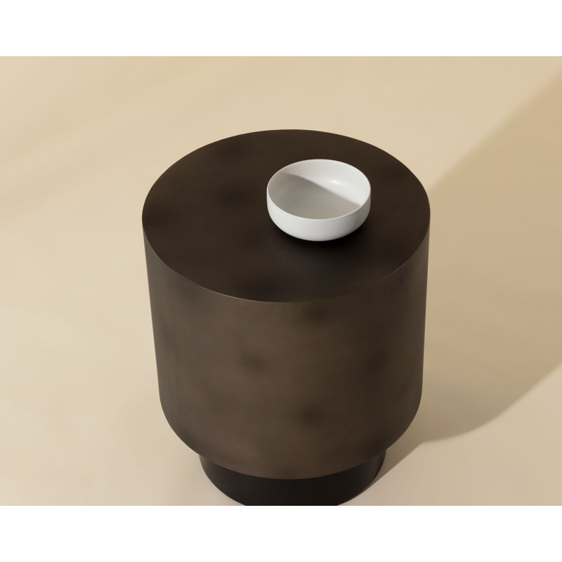 Bernaby End Table, Gunmetal/Black