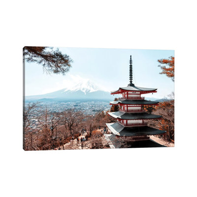 Mont Fuji avec pagode Chureito par Philippe Hugonnard - reproduction de photo sur toile tendue
