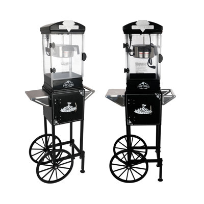 Machine à maïs soufflé 10 oz avec chariot - Fonctionnement à une touche pour le cinéma maison