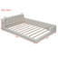 Grand lit plateforme tapissier avec 2 lampes de lecture