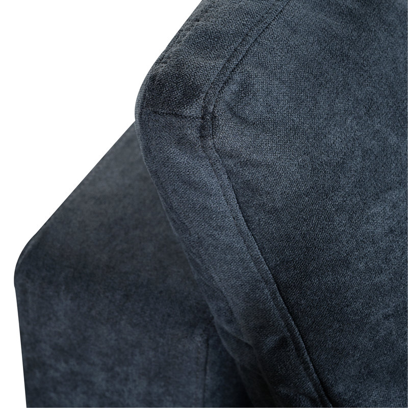 Dextin Upholstered L-Shaped Sectional Reversible, Gray 100% Polyester
