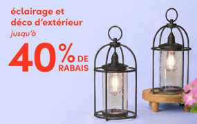 éclairage et déco d'extérieur en solde