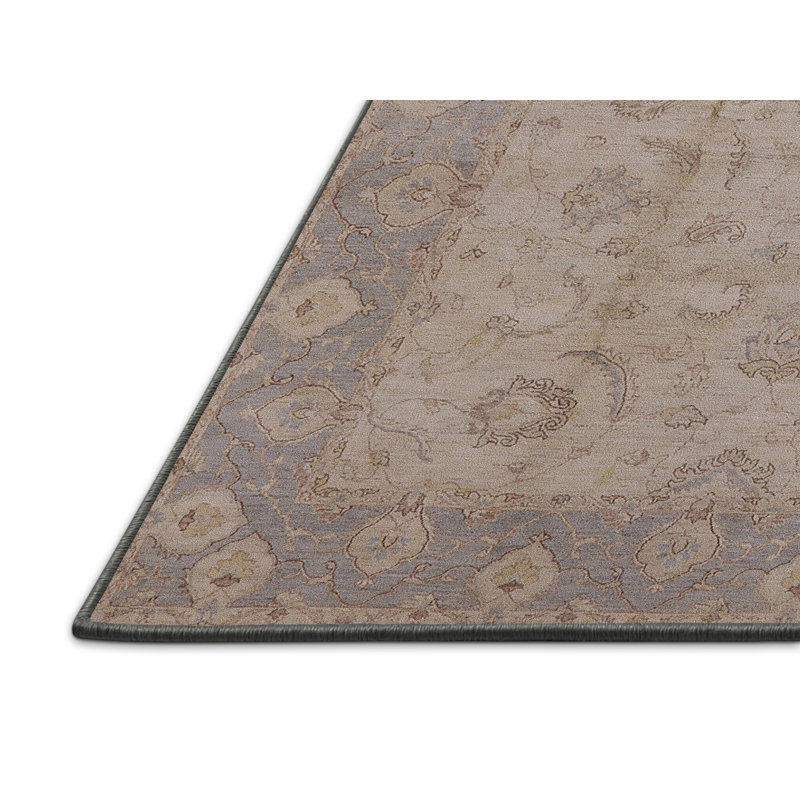 Tapis beige / bleu Malti, Rectangle 4 pi x 6 pi