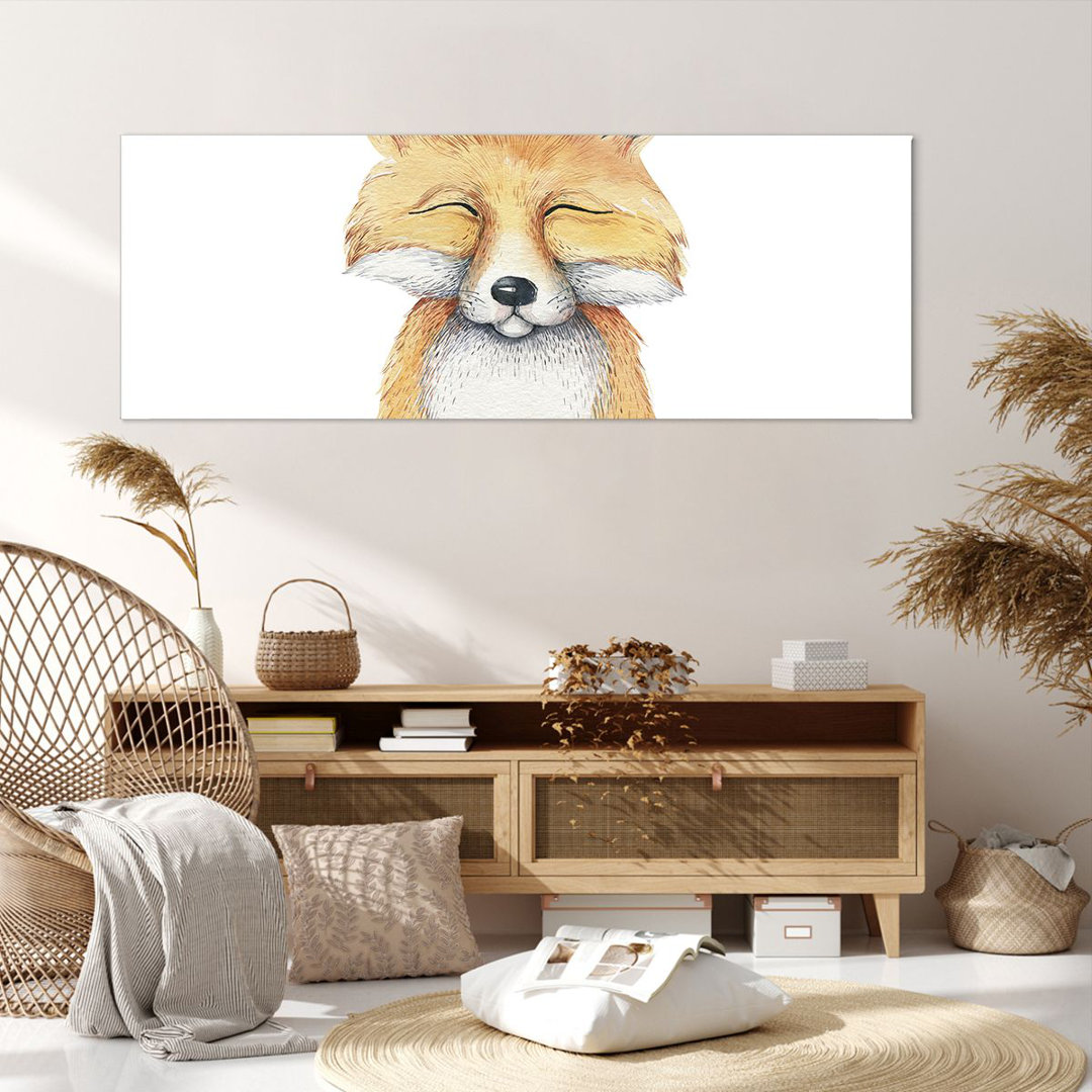 Leinwandbild Cartoon Fox Kid